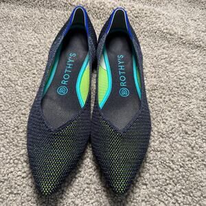 Rothy’s The Point Ballet Flat Metallic Lattice Retired Limited Edition Size 9.5